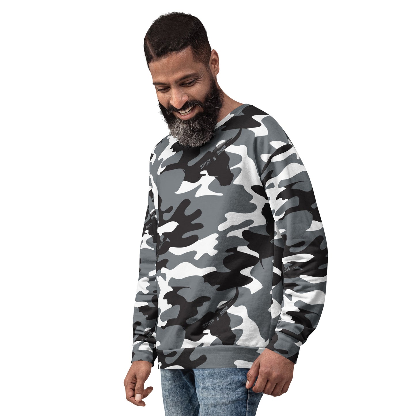 Camo Unisex Recycled Sweatshirt All-Over Print Eco-Friendly Fleece Pullover