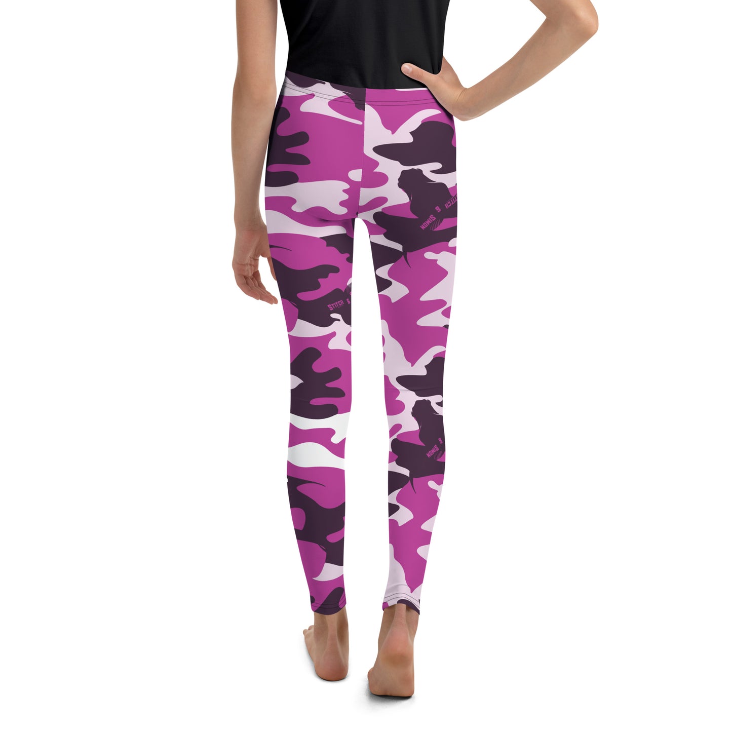 Youth Pink Camo Leggings – Soft, Stretchy & Stylish for Teens and Girls