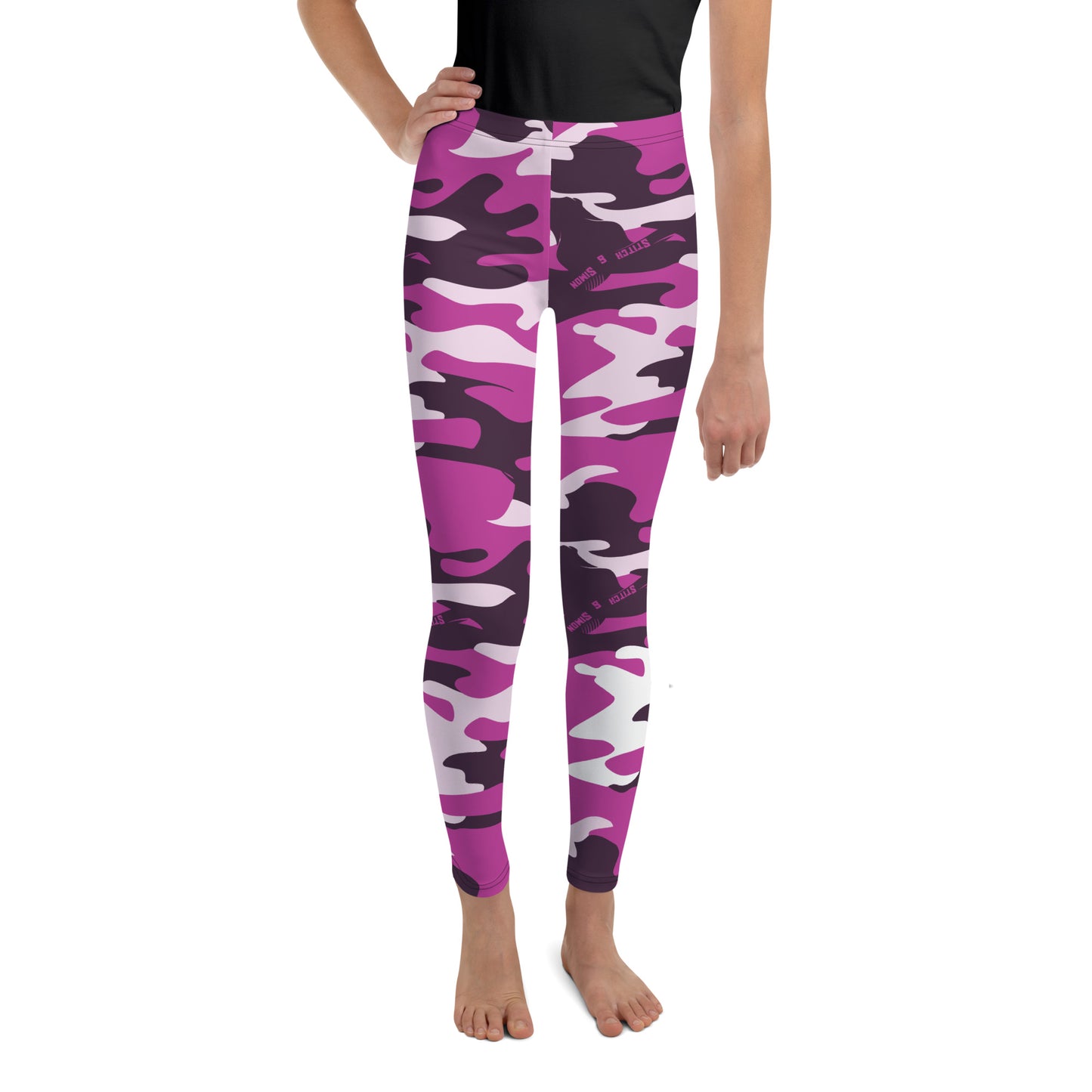 Youth Pink Camo Leggings – Soft, Stretchy & Stylish for Teens and Girls
