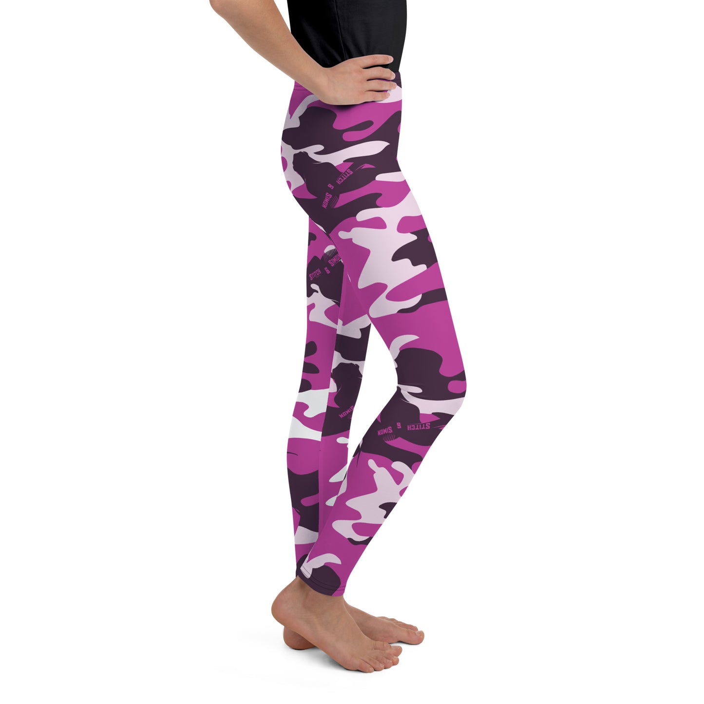 Youth Pink Camo Leggings – Soft, Stretchy & Stylish for Teens and Girls