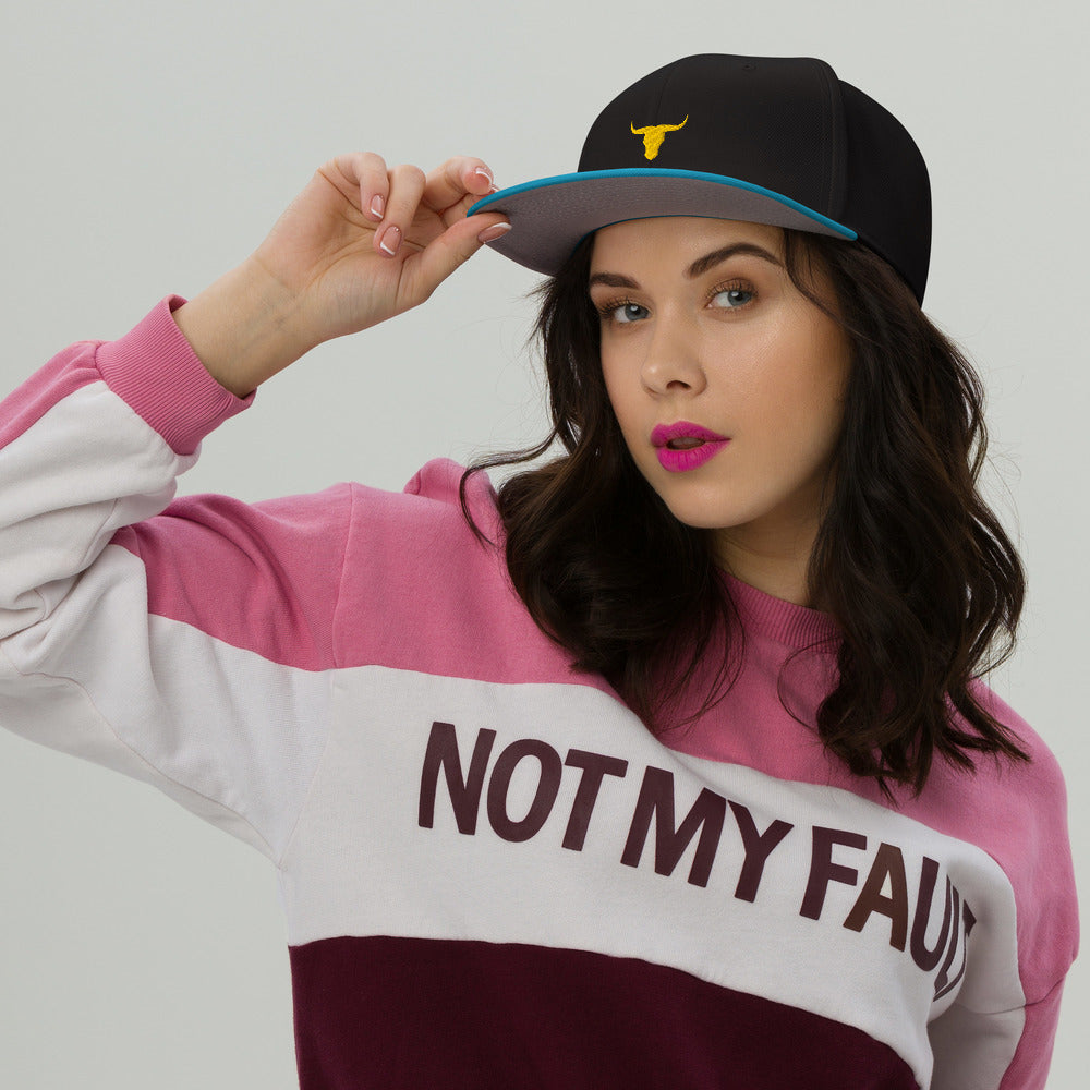Snapback Hat - Bull Icon Snapback Hat – Bold Urban Camo Vibes by Stitch & Simon