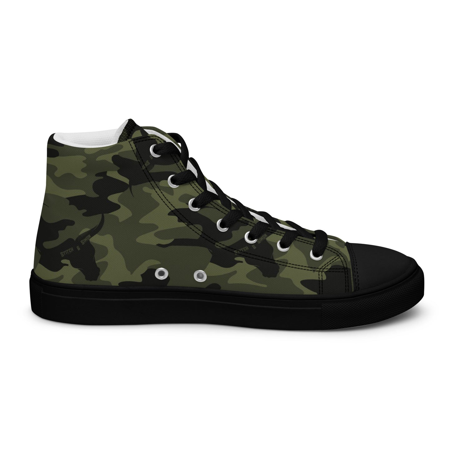 Women’s High Top Canvas Shoes – Camo Print Sneakers