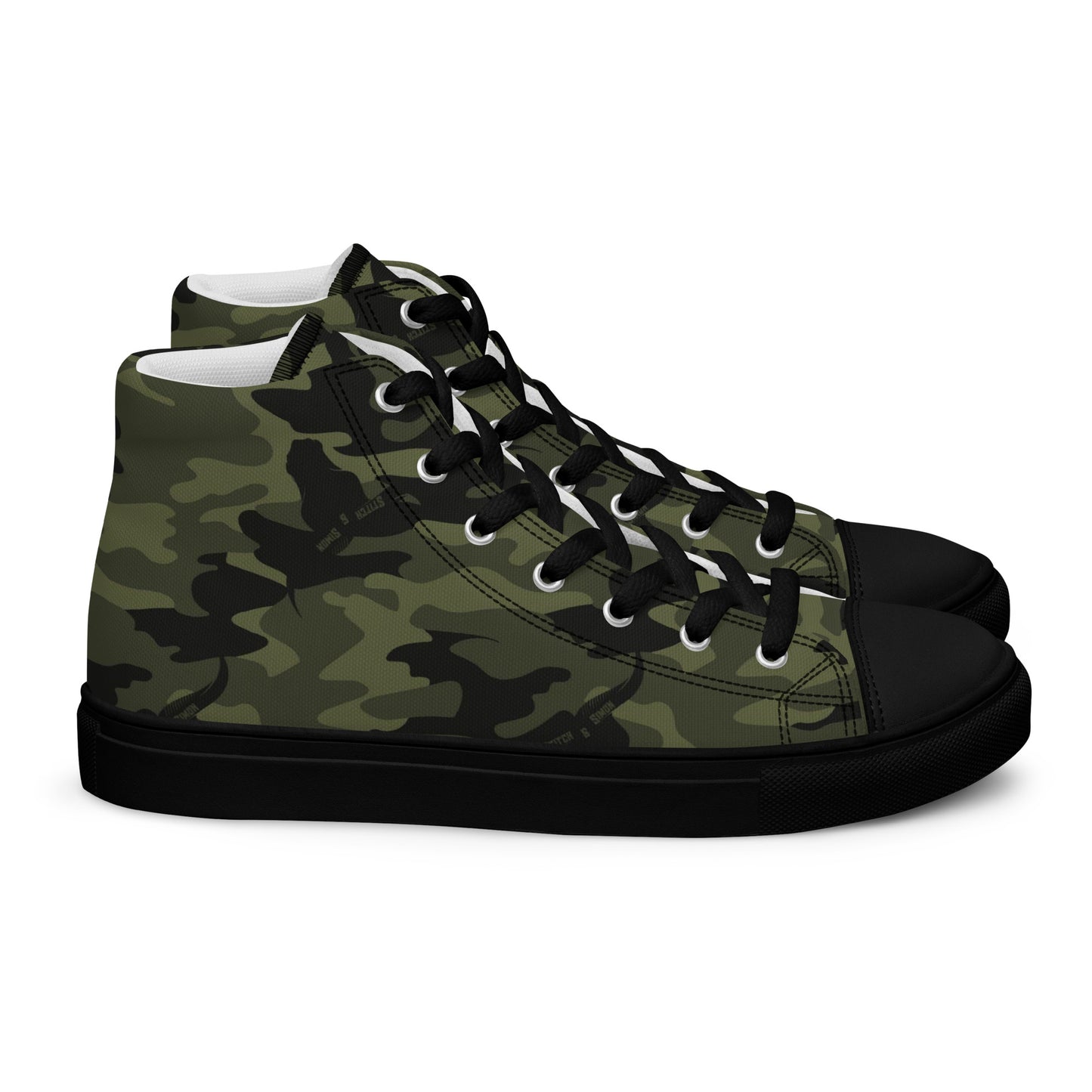 Women’s High Top Canvas Shoes – Camo Print Sneakers