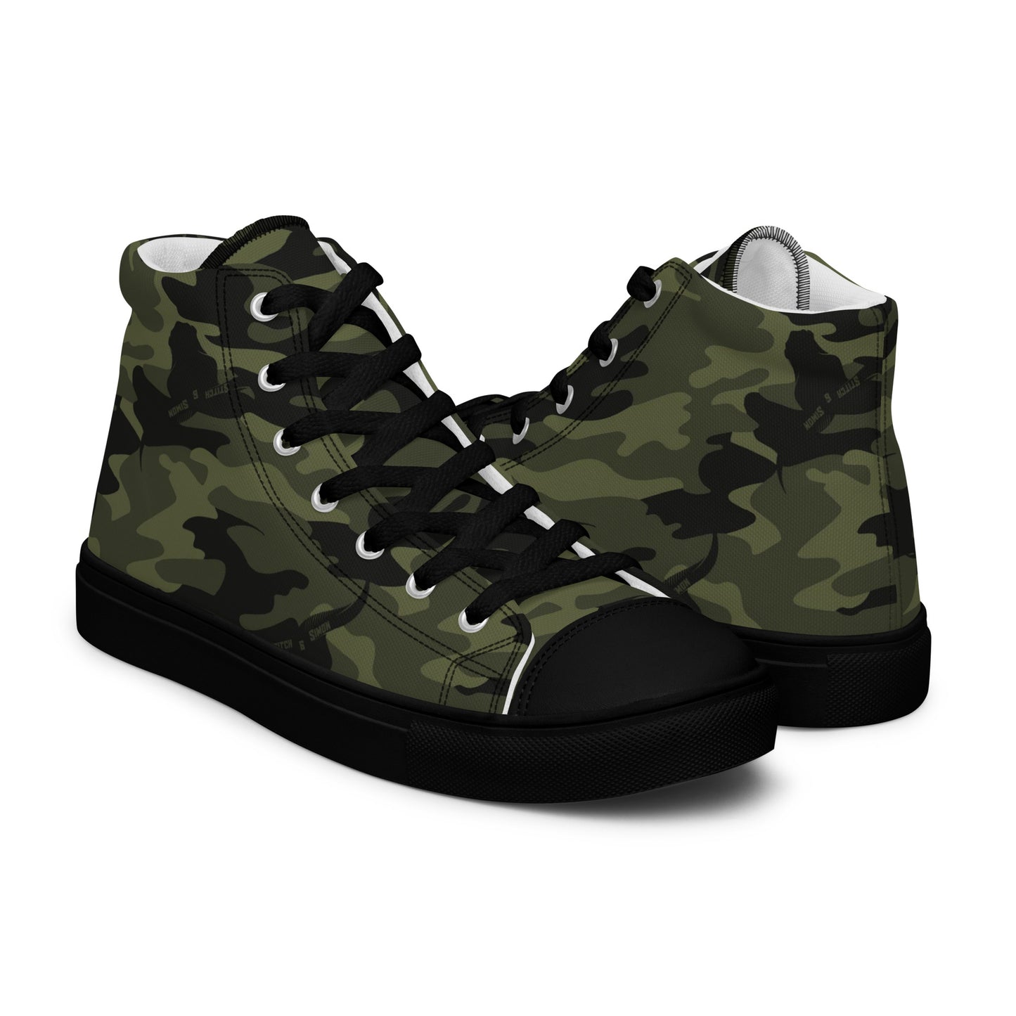 Women’s High Top Canvas Shoes – Camo Print Sneakers