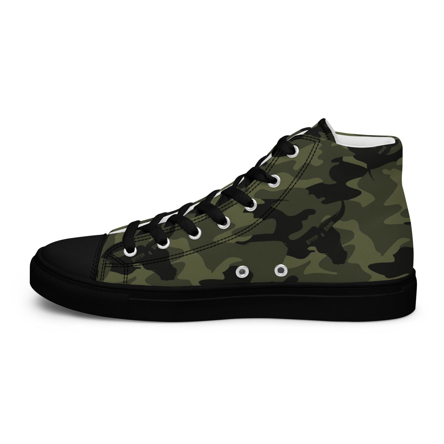 Women’s High Top Canvas Shoes – Camo Print Sneakers