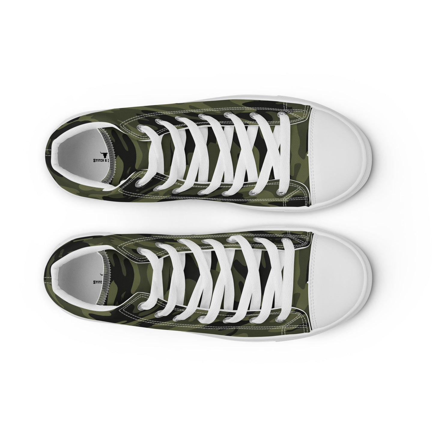 Women’s High Top Canvas Shoes – Camo Print Sneakers