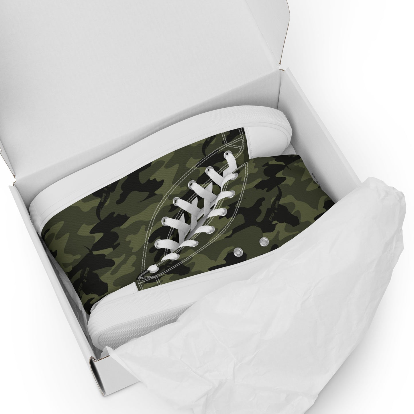 Women’s High Top Canvas Shoes – Camo Print Sneakers