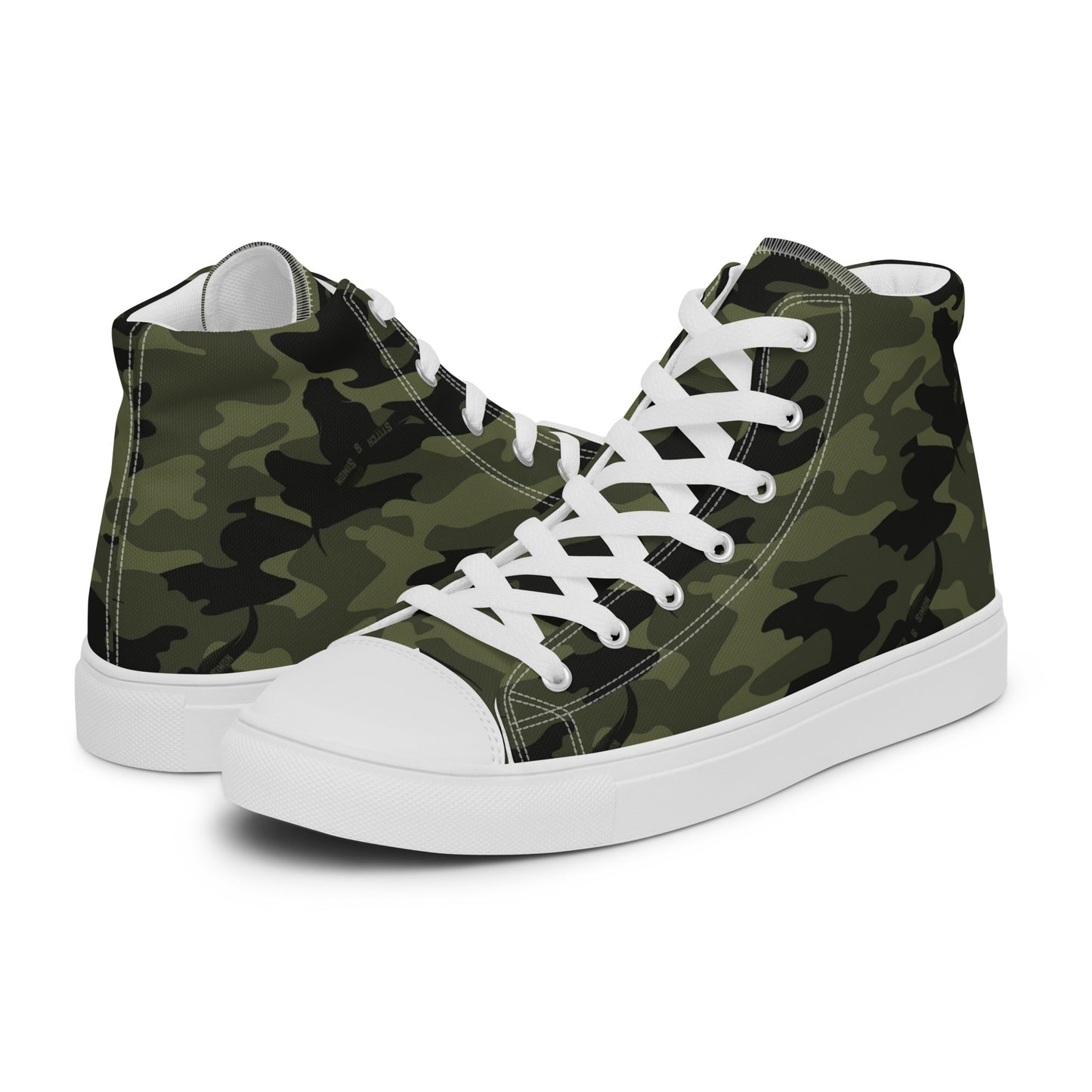 Women’s High Top Canvas Shoes – Camo Print Sneakers