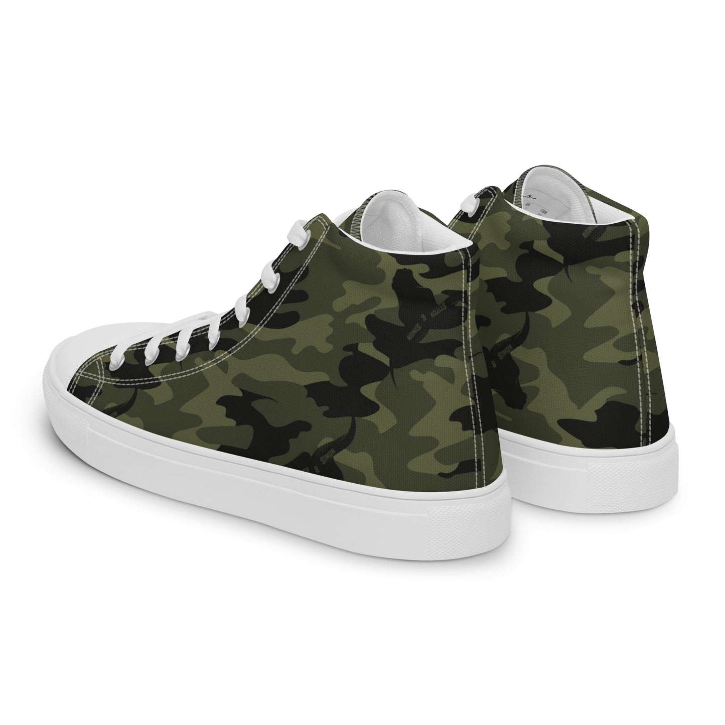 Women’s High Top Canvas Shoes – Camo Print Sneakers