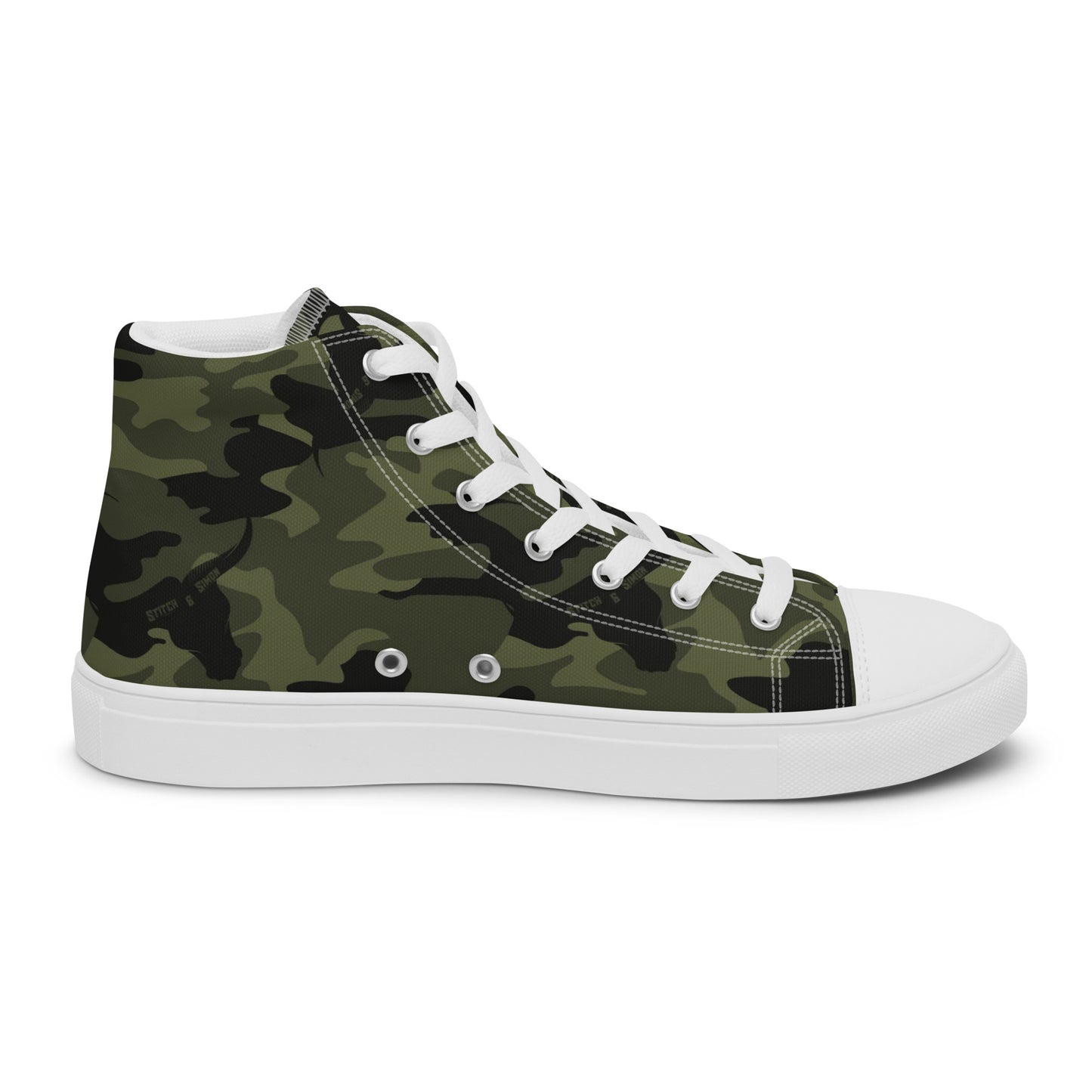 Women’s High Top Canvas Shoes – Camo Print Sneakers