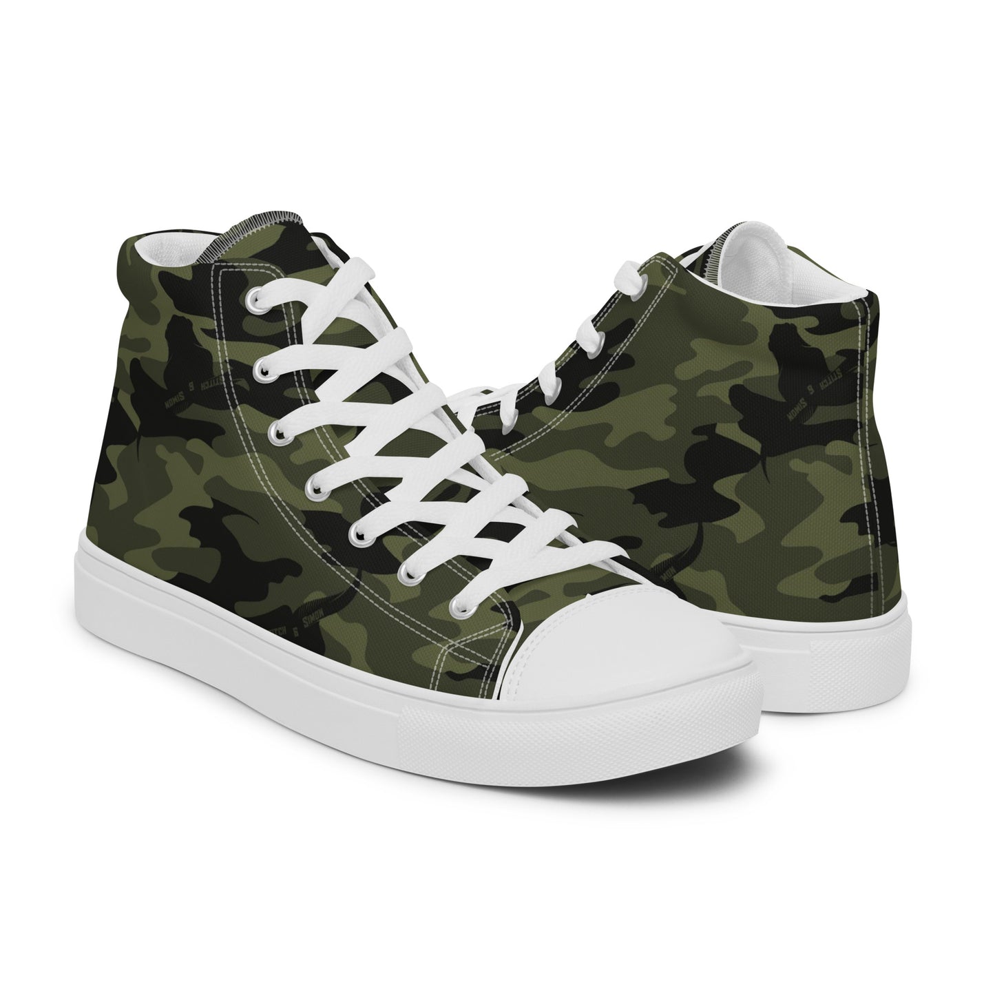 Women’s High Top Canvas Shoes – Camo Print Sneakers