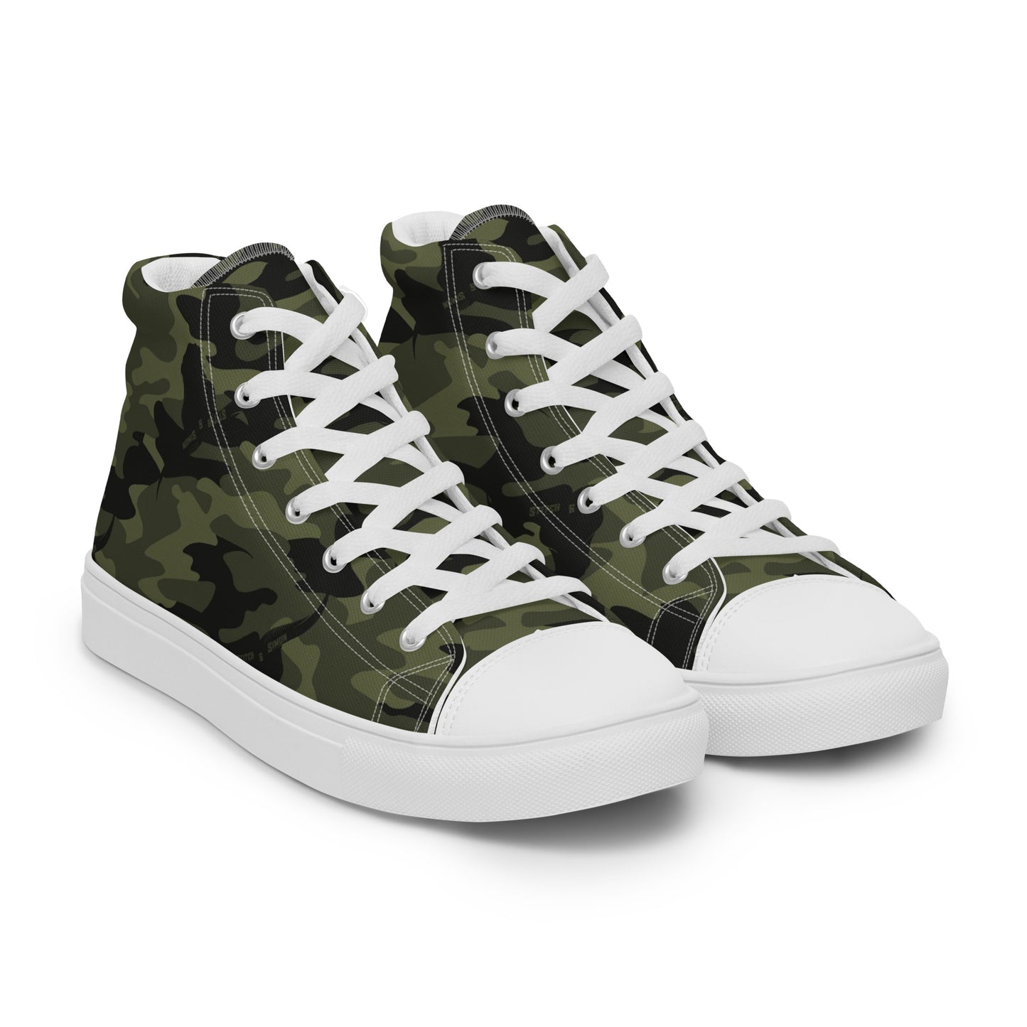 Women’s High Top Canvas Shoes – Camo Print Sneakers