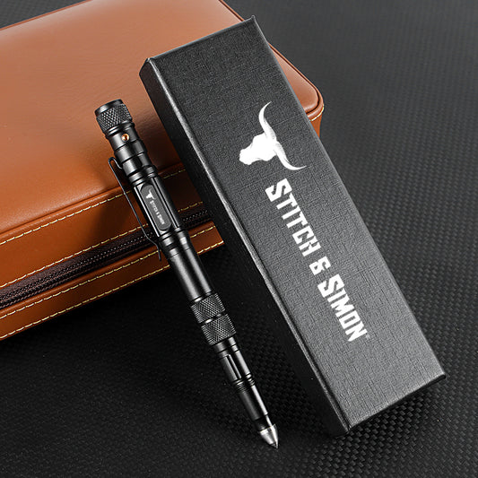 Tactical Survival Pen Gift for Men – LED, Glass Breaker, Multitool