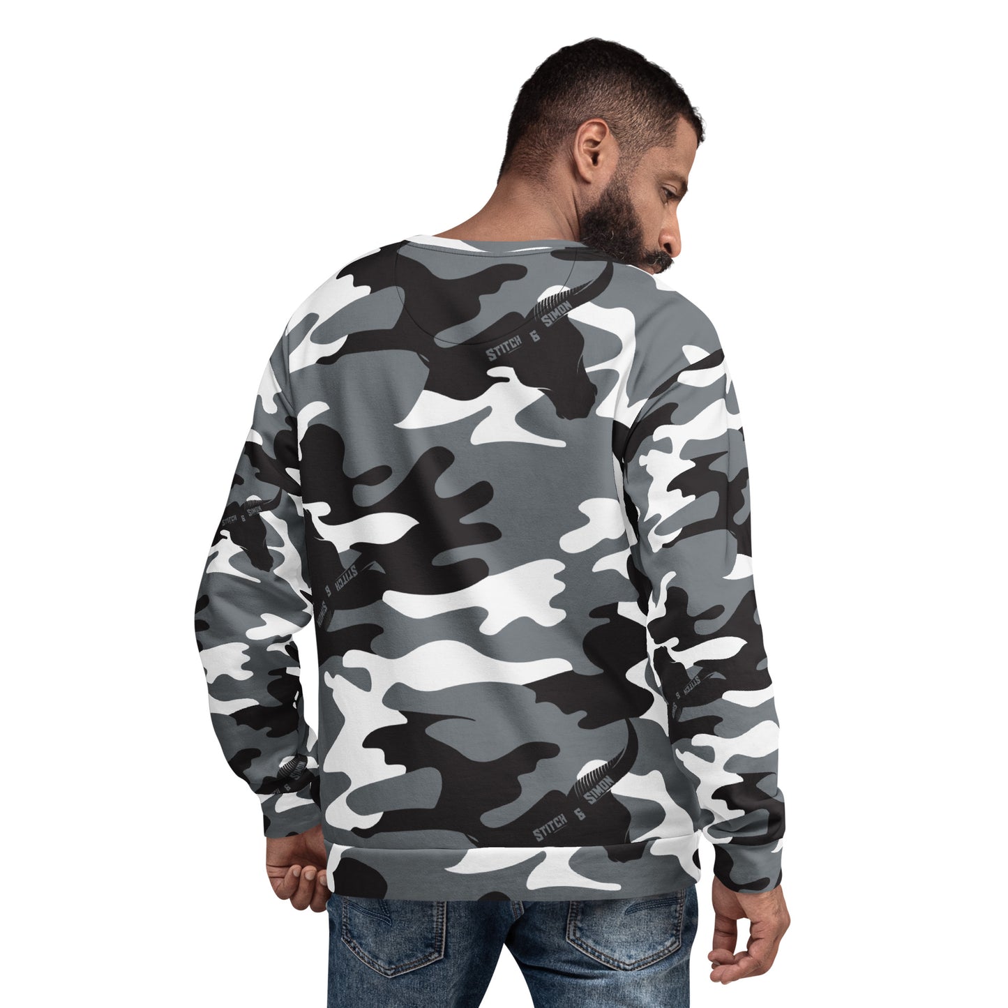 Camo Unisex Recycled Sweatshirt All-Over Print Eco-Friendly Fleece Pullover
