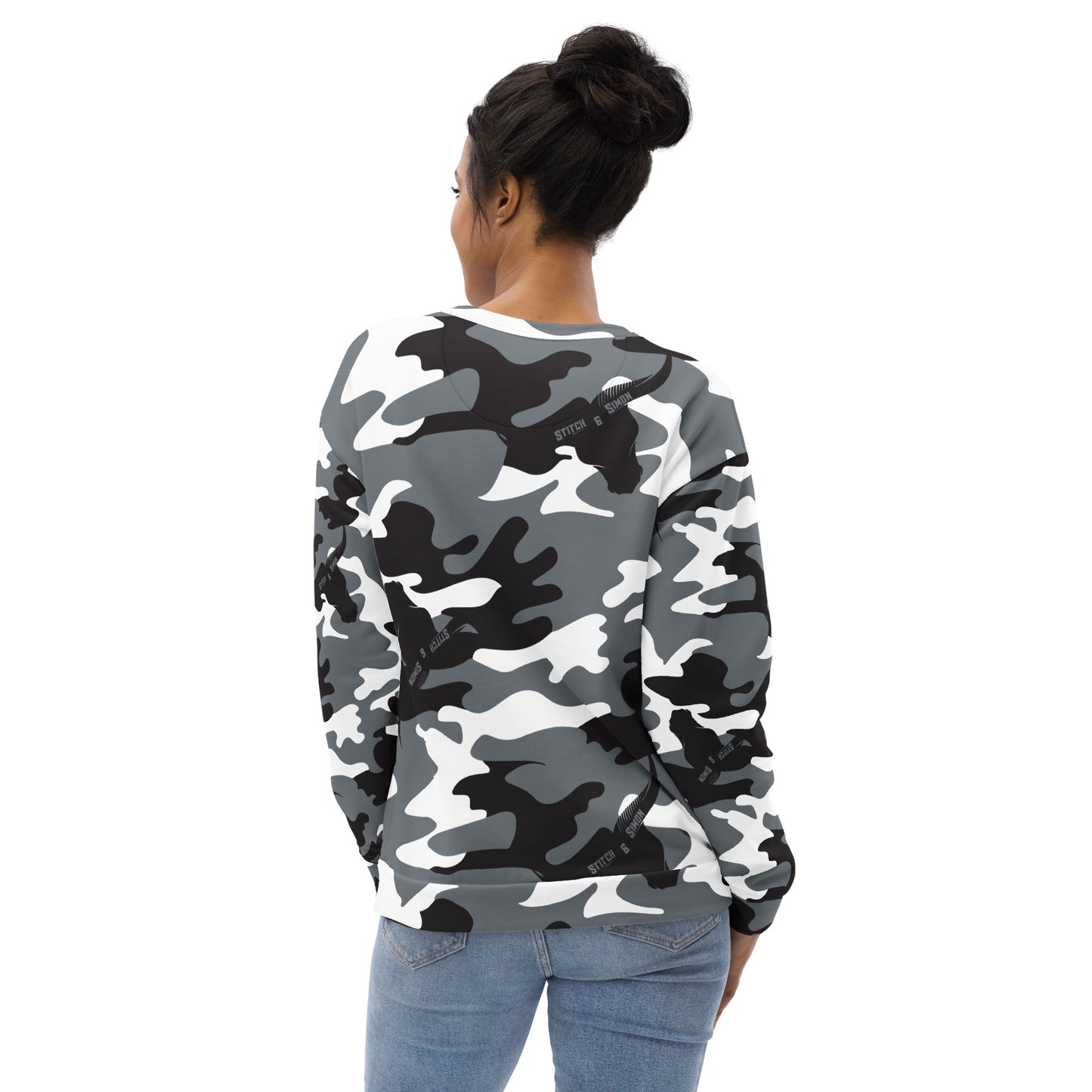 Camo Unisex Recycled Sweatshirt All-Over Print Eco-Friendly Fleece Pullover