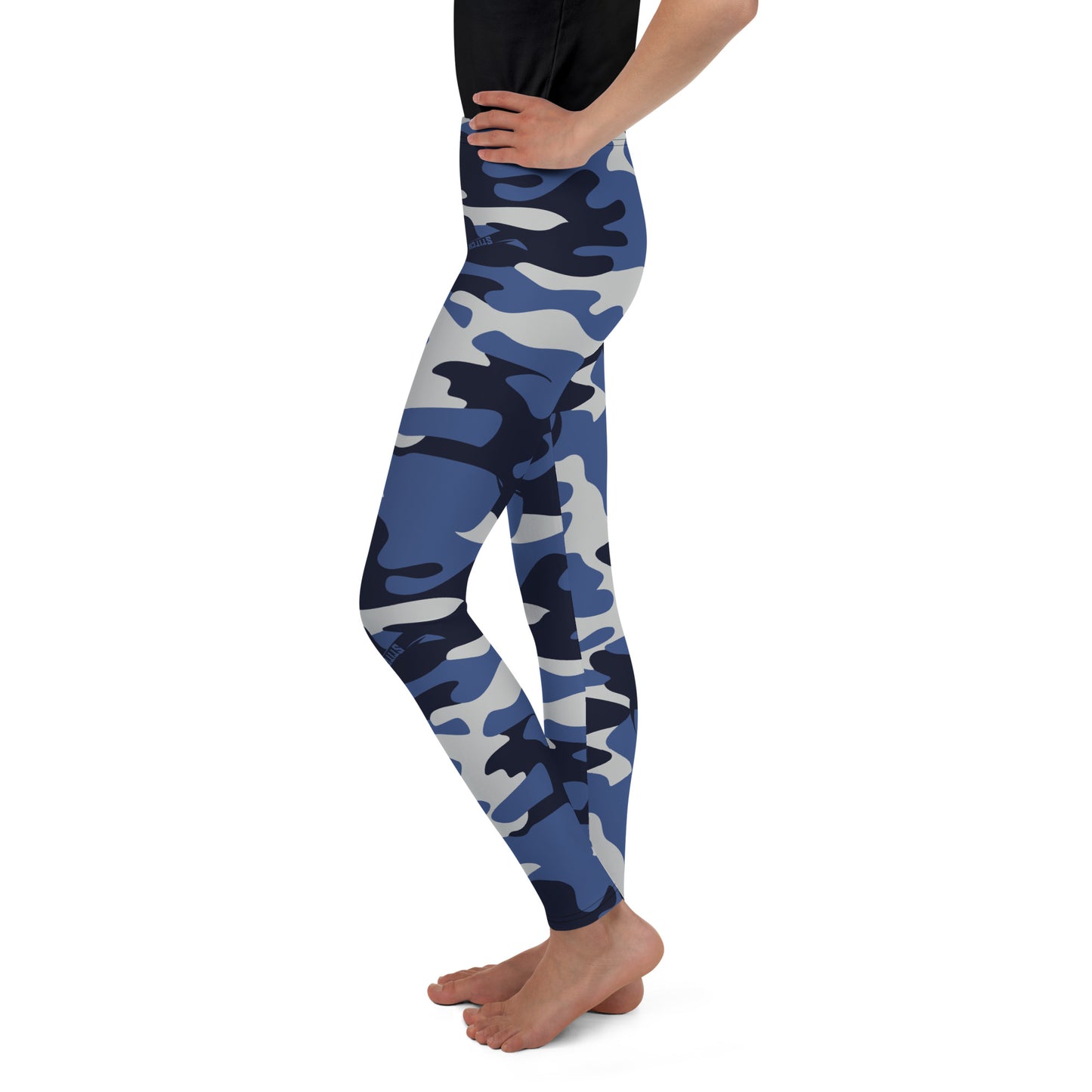 Blue Camo Leggings for Girls – Teenager Camouflage Pants