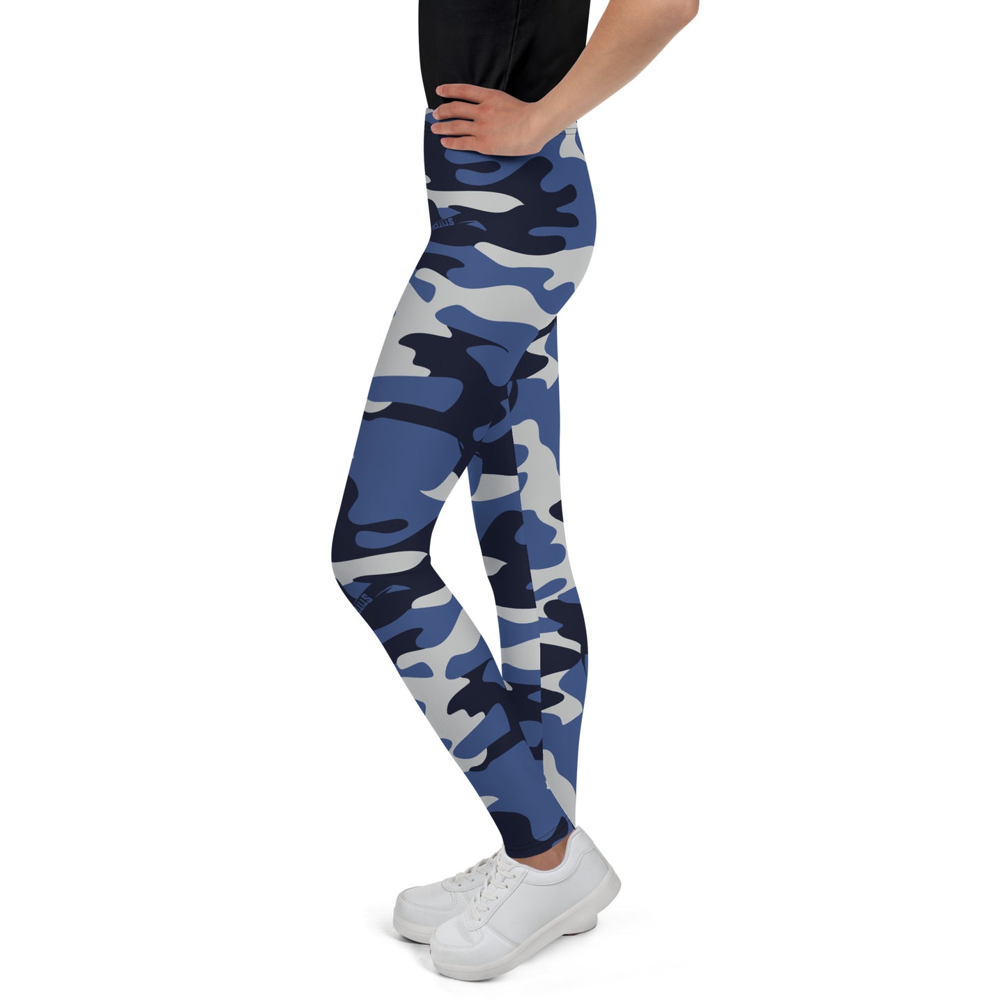 Blue Camo Leggings for Girls – Teenager Camouflage Pants