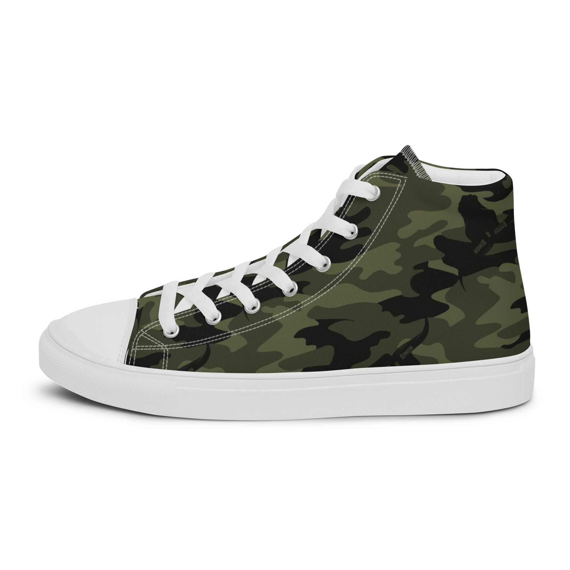 Women’s High Top Canvas Shoes – Camo Print Sneakers