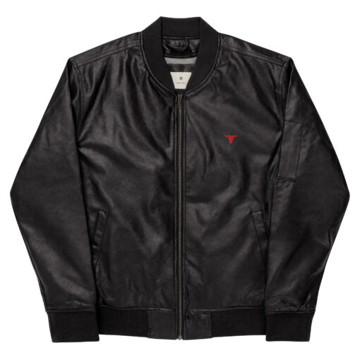 Leather Bomber Jacket by Stitch & Simon