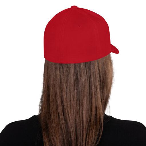 Red Baseball Structured Twill Cap by Stitch & Simon - Image 2