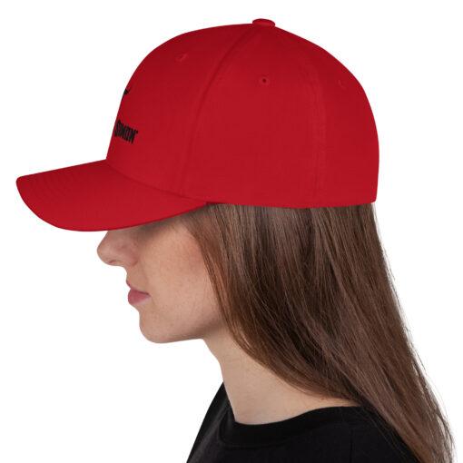 Red Baseball Structured Twill Cap by Stitch & Simon - Image 3