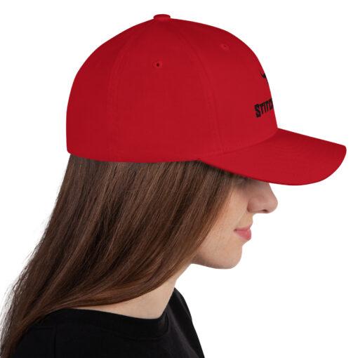 Red Baseball Structured Twill Cap by Stitch & Simon - Image 4